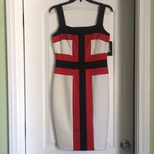 NWT JAX size 6 color block dress stretch